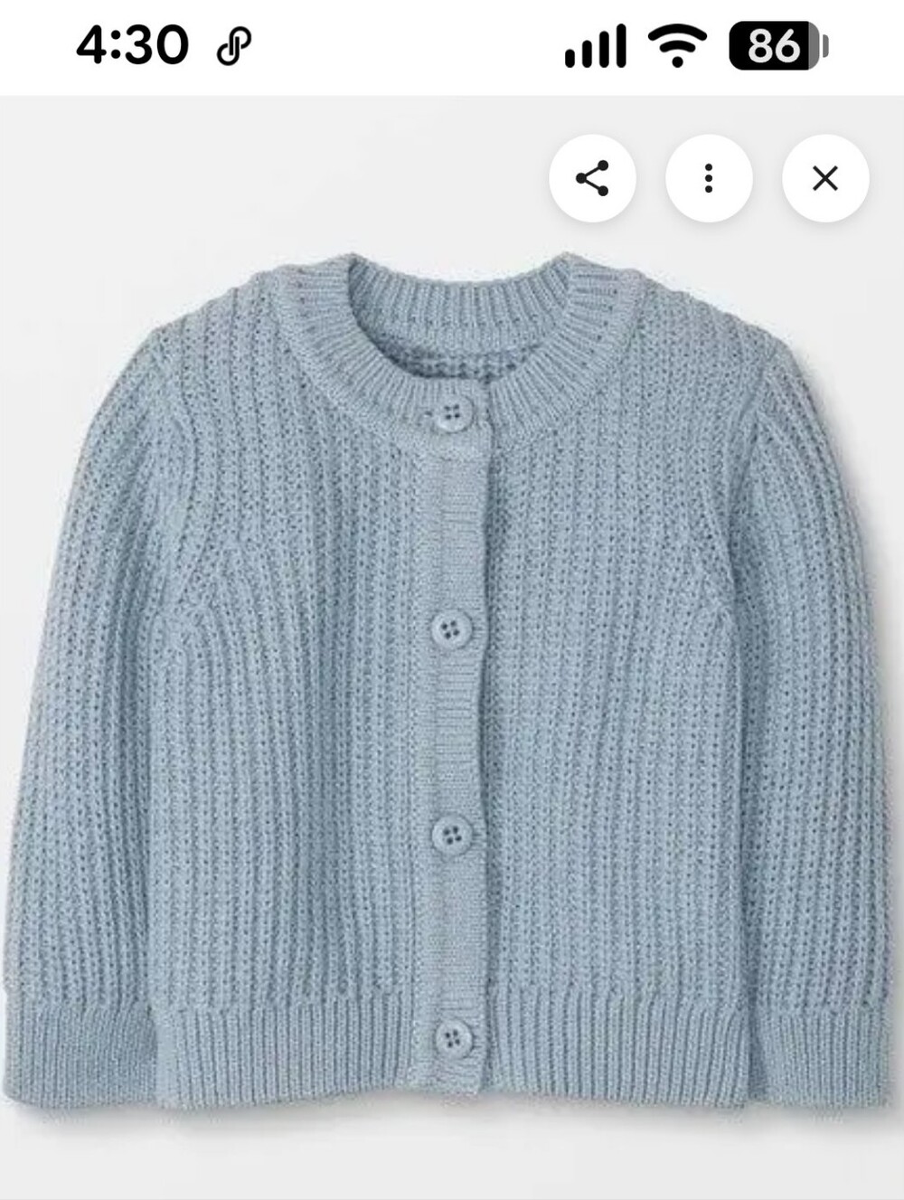 Hanna Andersson EUC...Organic Cotton Cardigan size 6-12 Months
